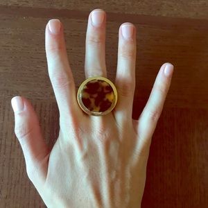 Michael Kors Tortoise Shell Gold Ring